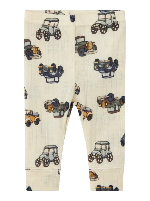 Hovedbilde Name It Wang ull leggings til baby med biler - ...