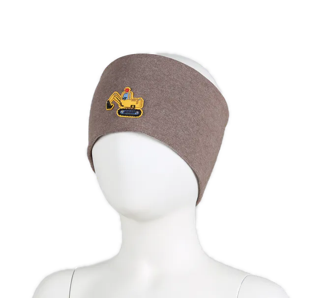 Hovedbilde Kivat Gravemaskin pannebånd til barn - brunmelert