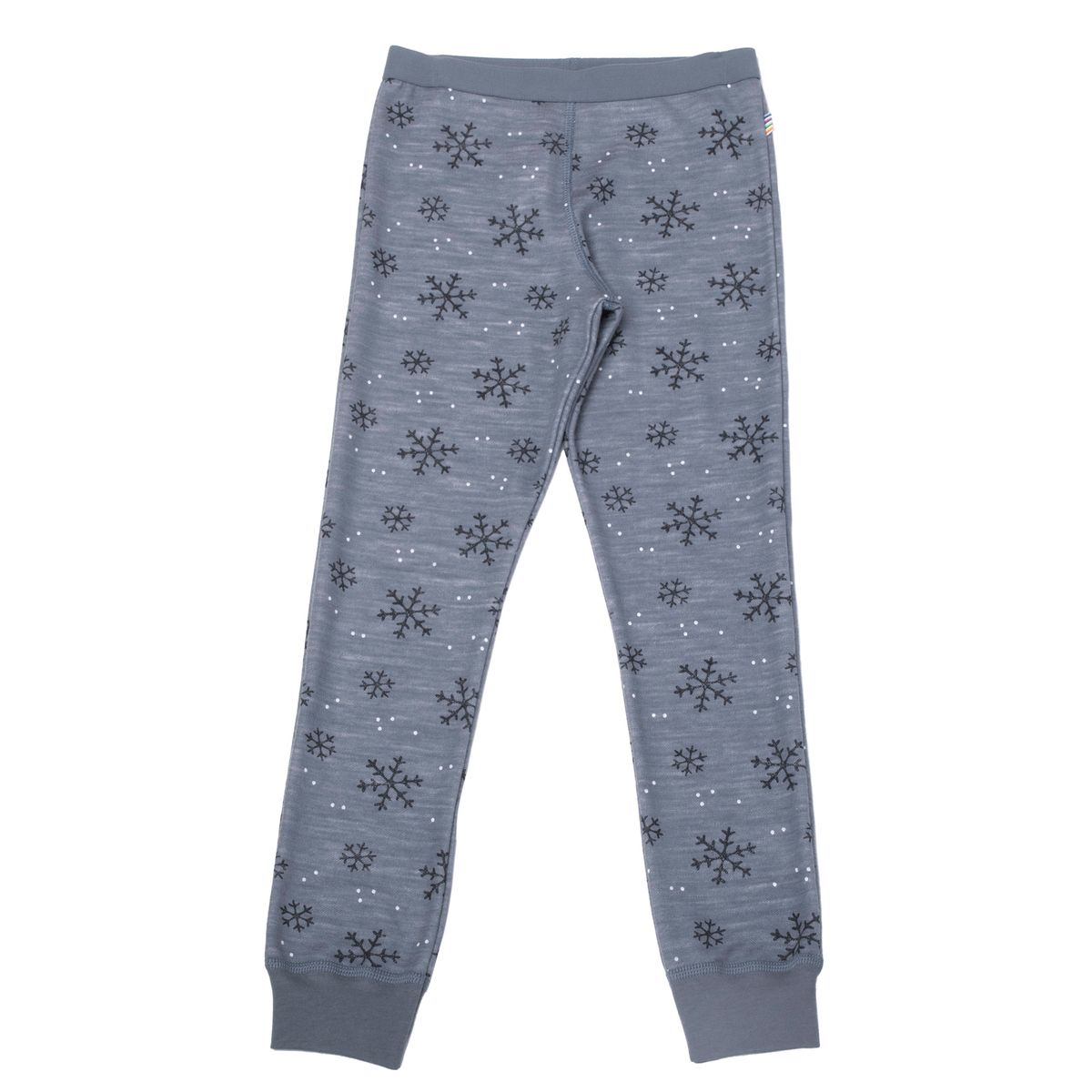 Joha Snowflake ull/bambus leggings -  gråblå