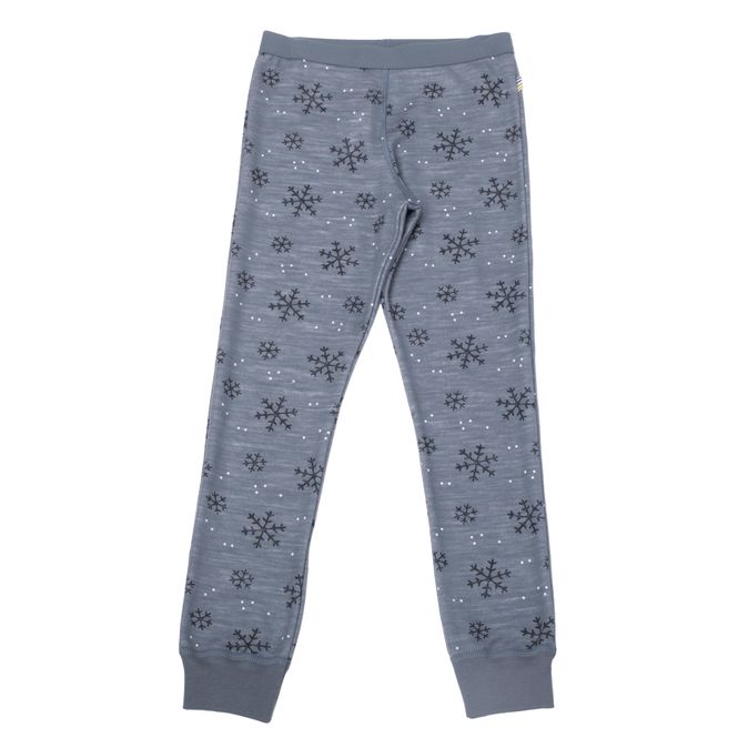 Hovedbilde Joha Snowflake ull/bambus leggings -  gråblå