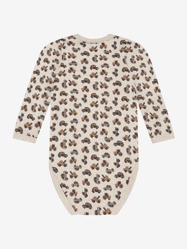 Minymo body til baby - aop beige melange