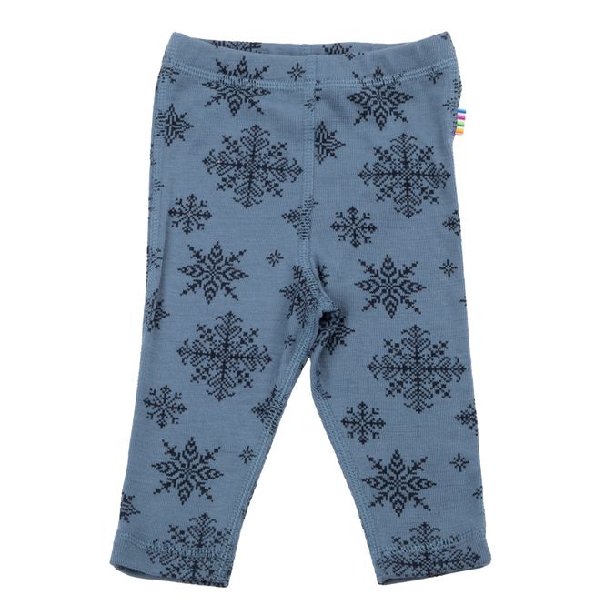 Hovedbilde Joha Snowflake ull leggings - blå/mørkblå