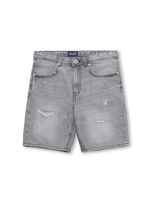 Hovedbilde Only & Sons junior Edge Denim Shorts - light grey ...